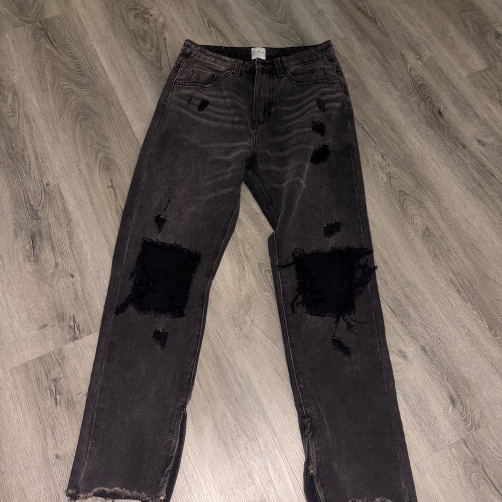 Oh Polly — Women’s Distressed Black Jeans
